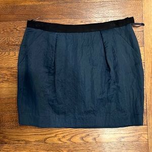 Navy and black mini skirt